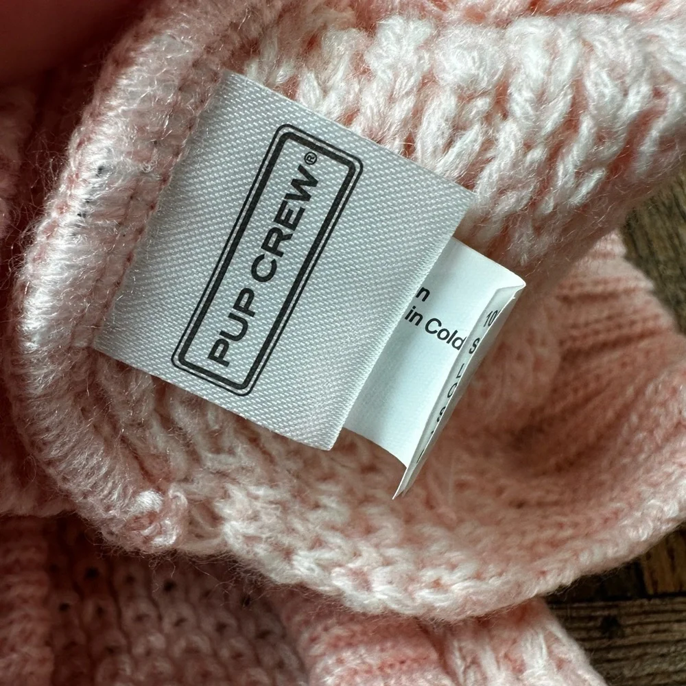Cozy Pink Knit Sweater for pet dog